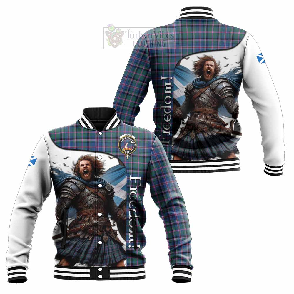 Tartan Vibes Clothing Cooper Crest Tartan Baseball Jacket Inspired by the Freedom of Scottish Warrior