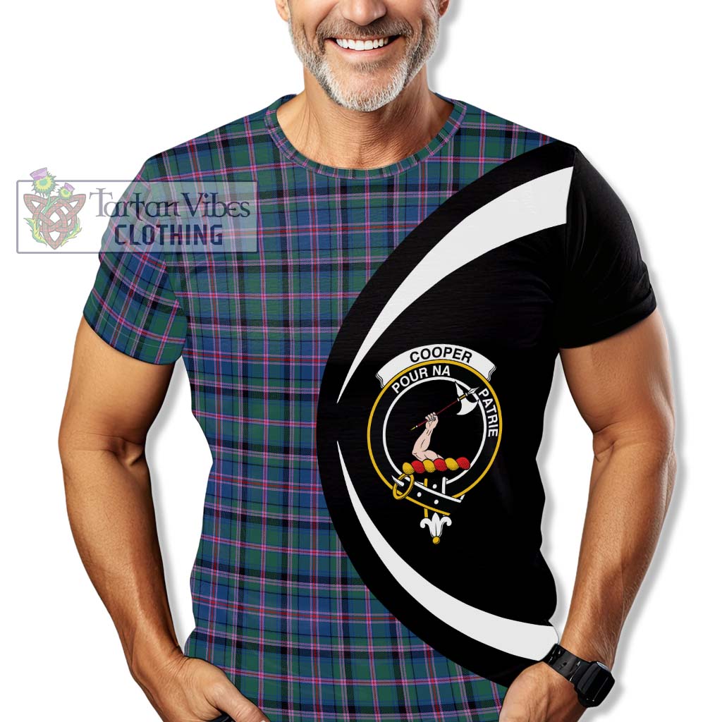 Tartan Vibes Clothing Cooper Tartan T-Shirt with Family Crest Circle Style