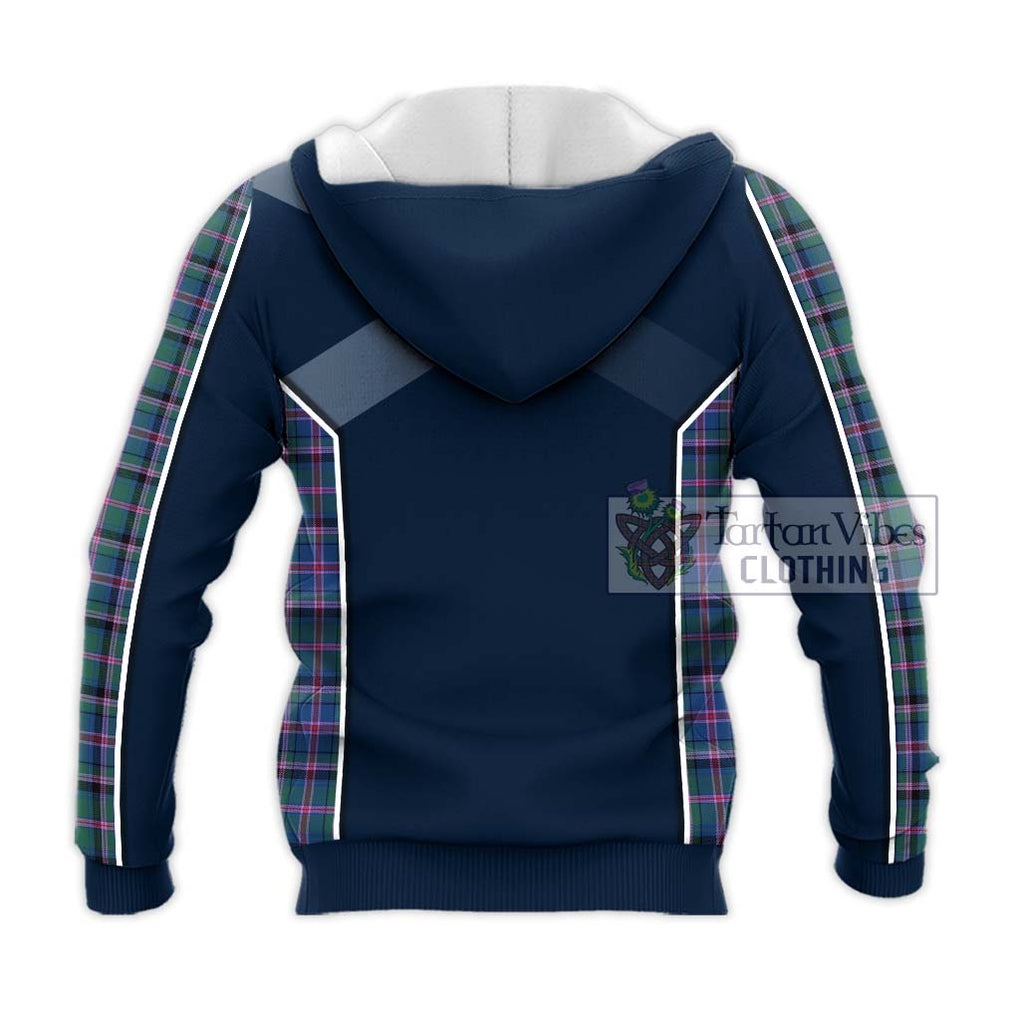 Cooper Tartan Knitted Hoodie with Family Crest and Lion Rampant Vibes Sport Style - Tartan Vibes Clothing