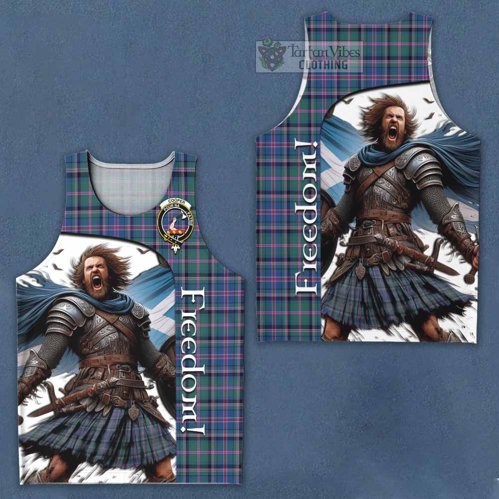 Tartan Vibes Clothing Cooper Crest Tartan Men's Tank Top Inspired by the Freedom of Scottish Warrior