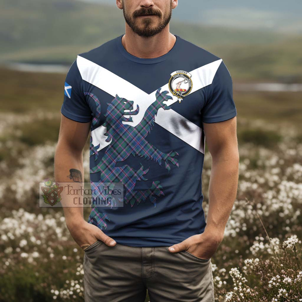 Tartan Vibes Clothing Cooper Tartan Lion Rampant T-Shirt – Proudly Display Your Heritage with Alba Gu Brath and Clan Name