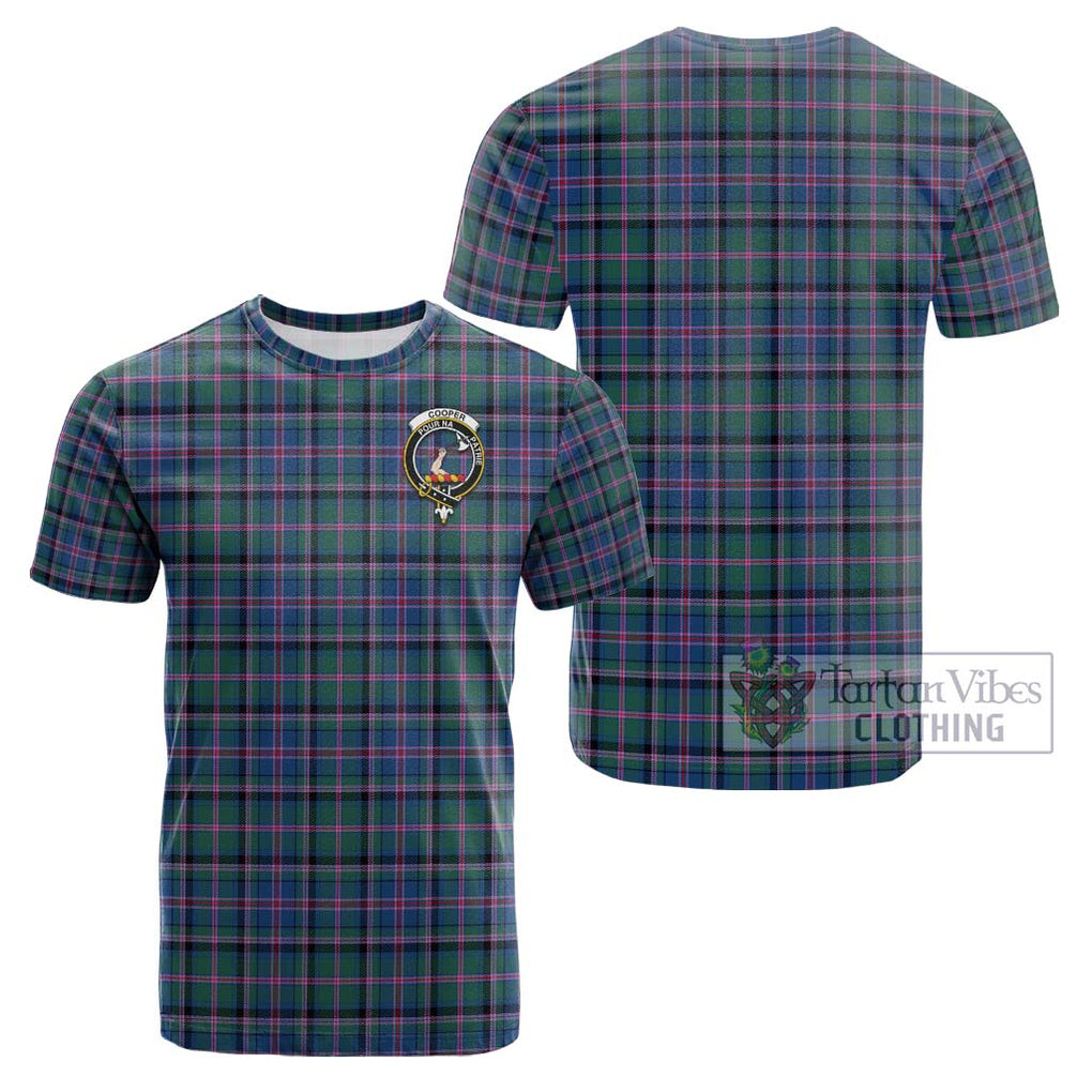 Cooper Tartan Cotton T-Shirt with Family Crest Kid's Shirt - Tartanvibesclothing Shop