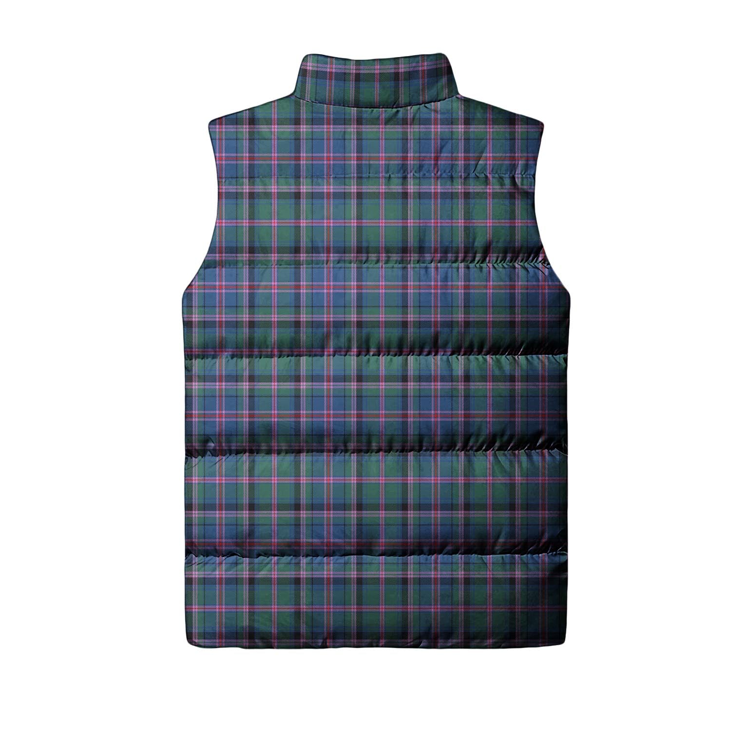 Cooper Tartan Sleeveless Puffer Jacket with Family Crest - Tartanvibesclothing