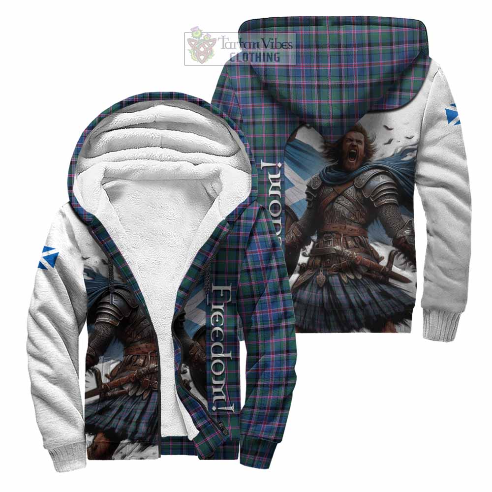 Tartan Vibes Clothing Cooper Crest Tartan Sherpa Hoodie Inspired by the Freedom of Scottish Warrior