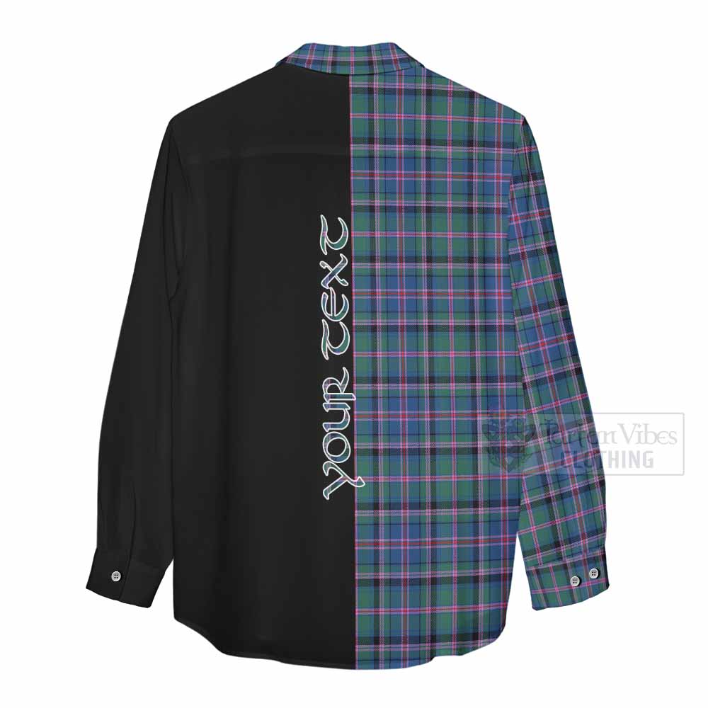 Tartan Vibes Clothing Cooper Tartan Women's Casual Shirt with Family Crest and Half Of Me Style