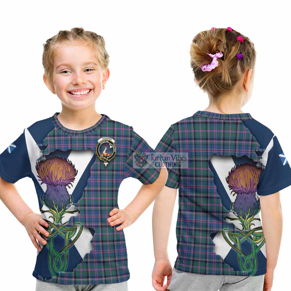 Cooper Tartan Family Crest Kid T-Shirt Scottish Thistle Celtic Inspired - Tartan Vibes Clothing