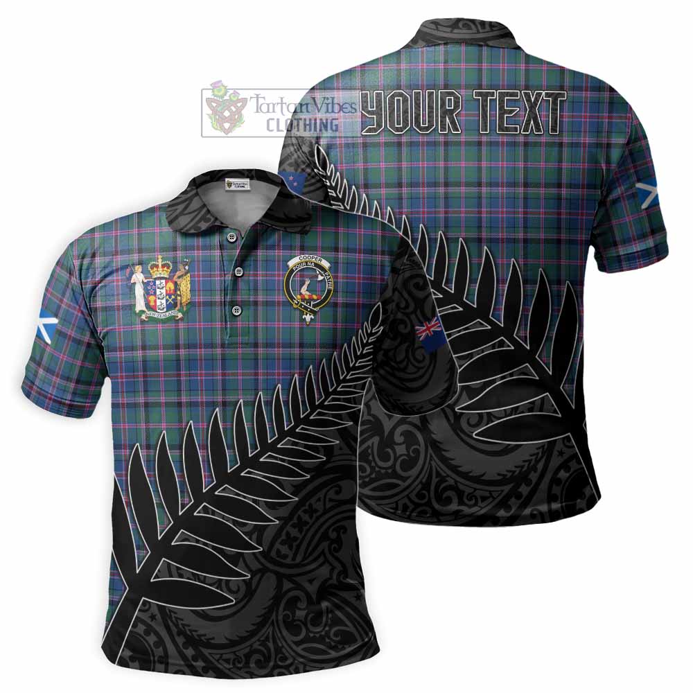 Cooper Crest Tartan Polo Shirt with New Zealand Silver Fern Half Style