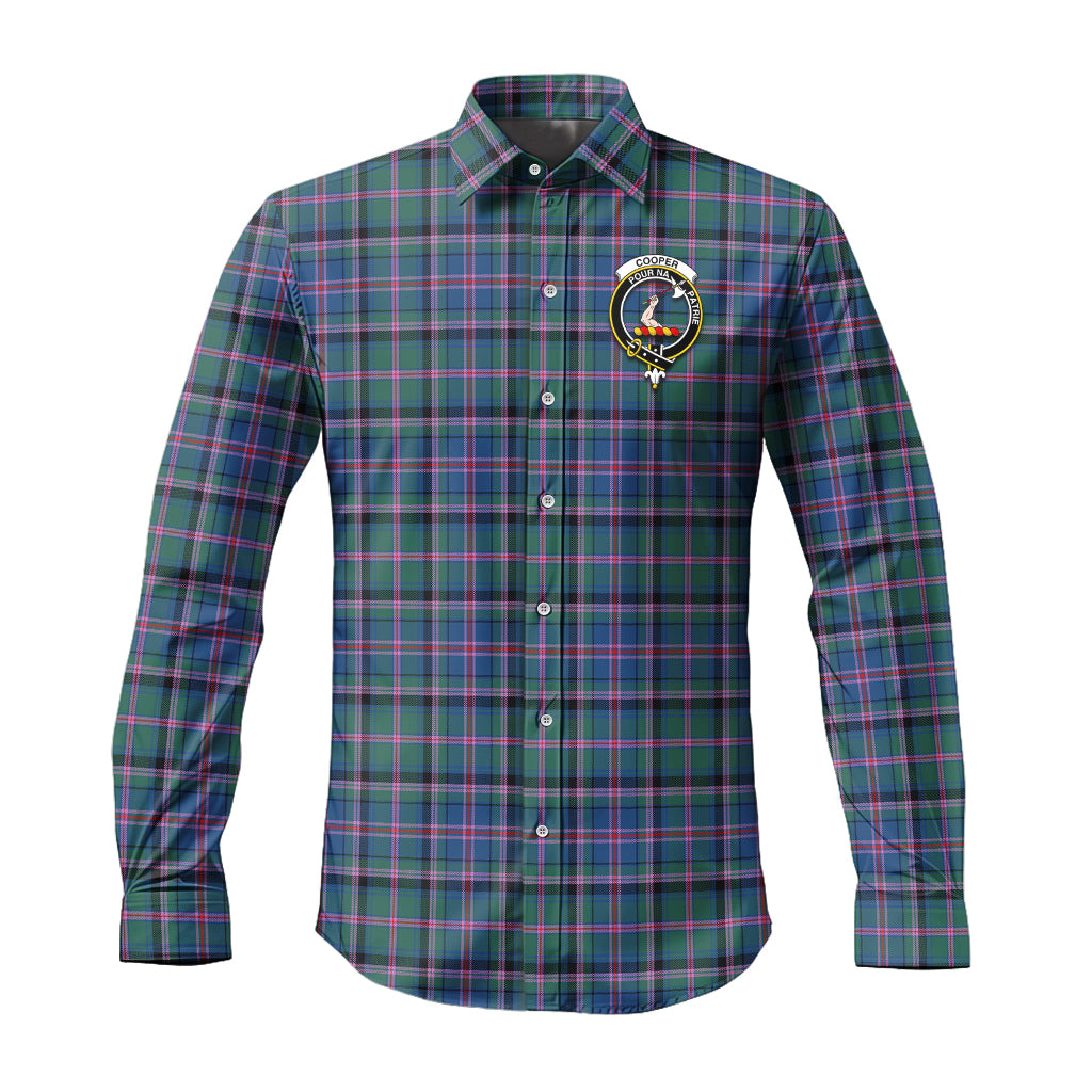 cooper-tartan-long-sleeve-button-up-shirt-with-family-crest