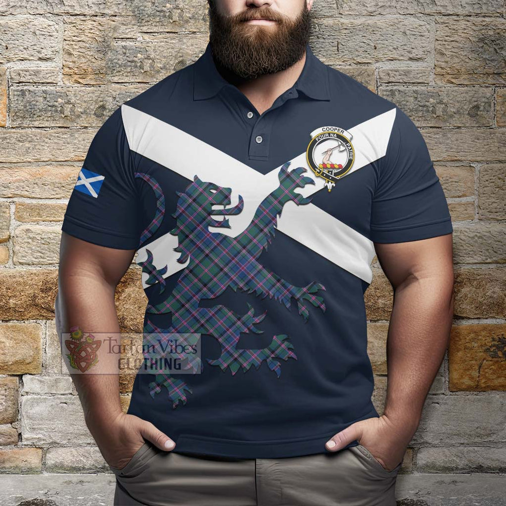 Tartan Vibes Clothing Cooper Tartan Lion Rampant Polo Shirt – Proudly Display Your Heritage with Alba Gu Brath and Clan Name