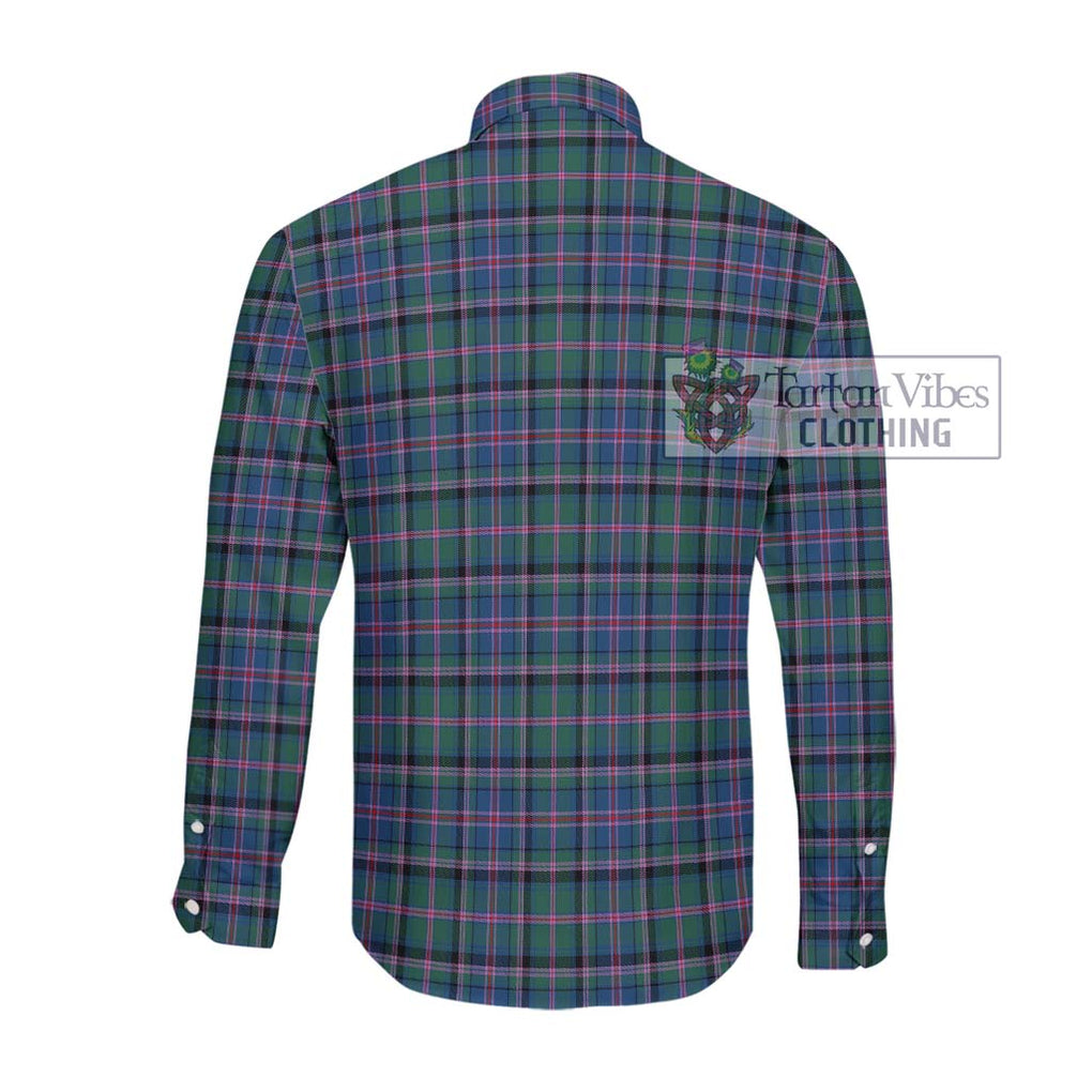 Cooper Tartan Long Sleeve Button Shirt with Family Crest DNA In Me Style - Tartanvibesclothing Shop