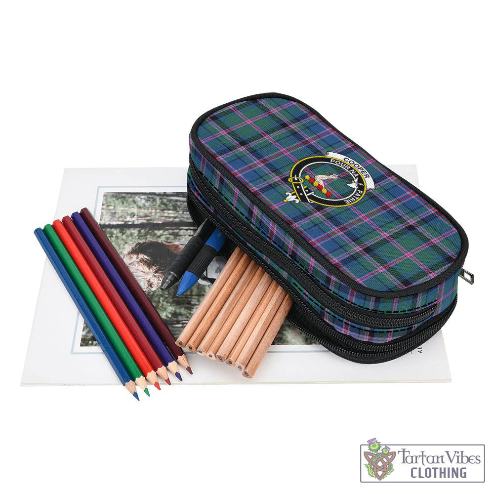 Tartan Vibes Clothing Cooper Tartan Pen and Pencil Case with Family Crest