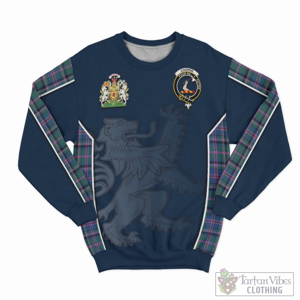 Tartan Vibes Clothing Cooper Tartan Sweater with Family Crest and Lion Rampant Vibes Sport Style