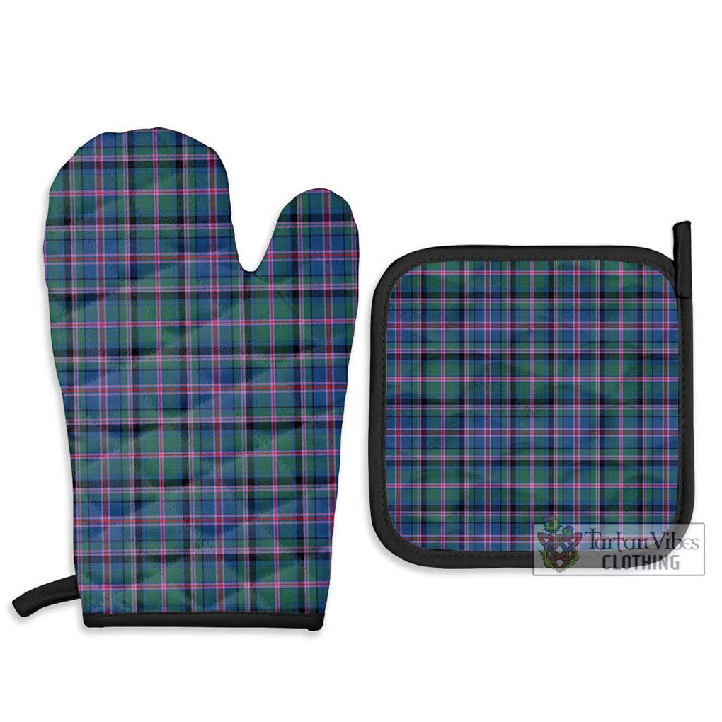 Cooper Tartan Combo Oven Mitt & Pot-Holder Combo 1 Oven Mitt & 2 Pot-Holder Black - Tartan Vibes Clothing