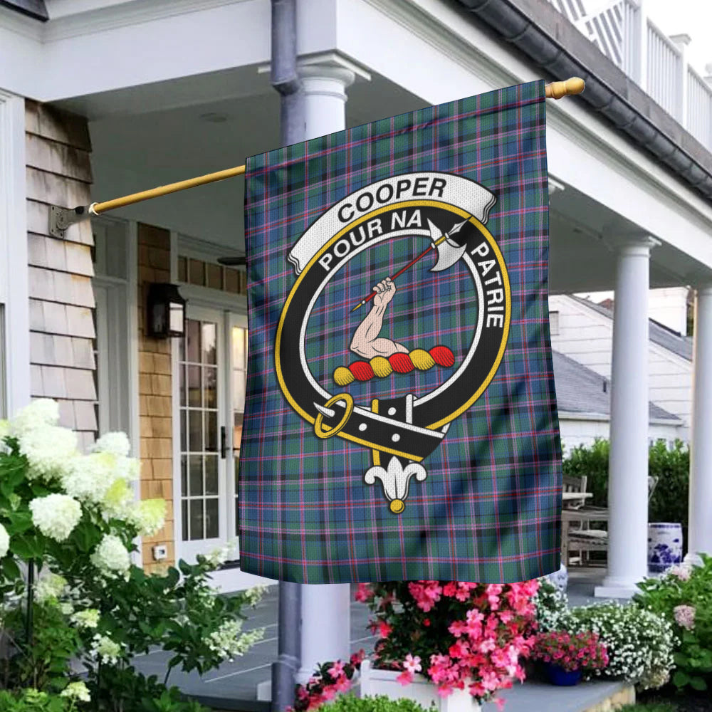 Cooper Tartan Flag with Family Crest - Tartan Vibes Clothing