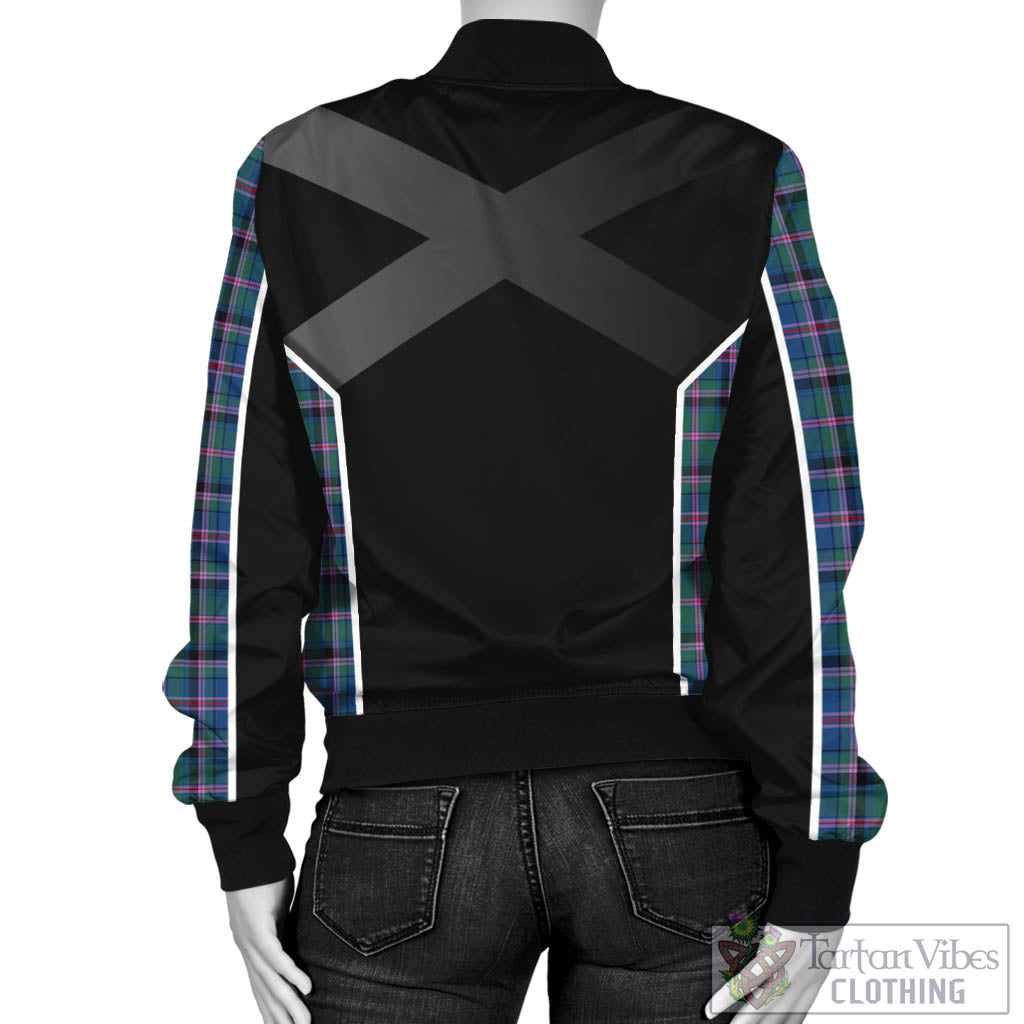 Tartan Vibes Clothing Cooper Tartan Bomber Jacket with Family Crest and Scottish Thistle Vibes Sport Style