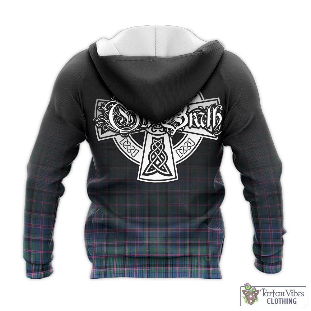 Tartan Vibes Clothing Cooper Tartan Knitted Hoodie Featuring Alba Gu Brath Family Crest Celtic Inspired