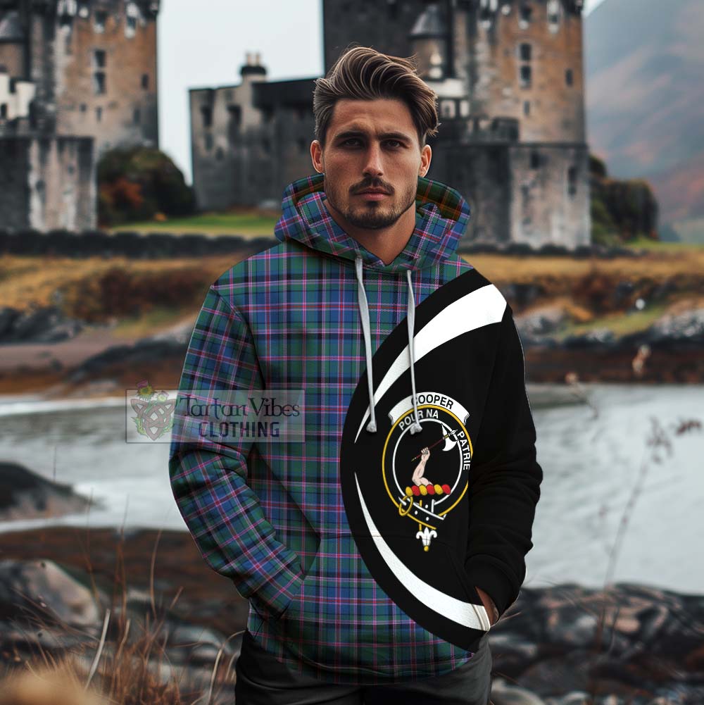 Tartan Vibes Clothing Cooper Tartan Cotton Hoodie with Family Crest Circle Style