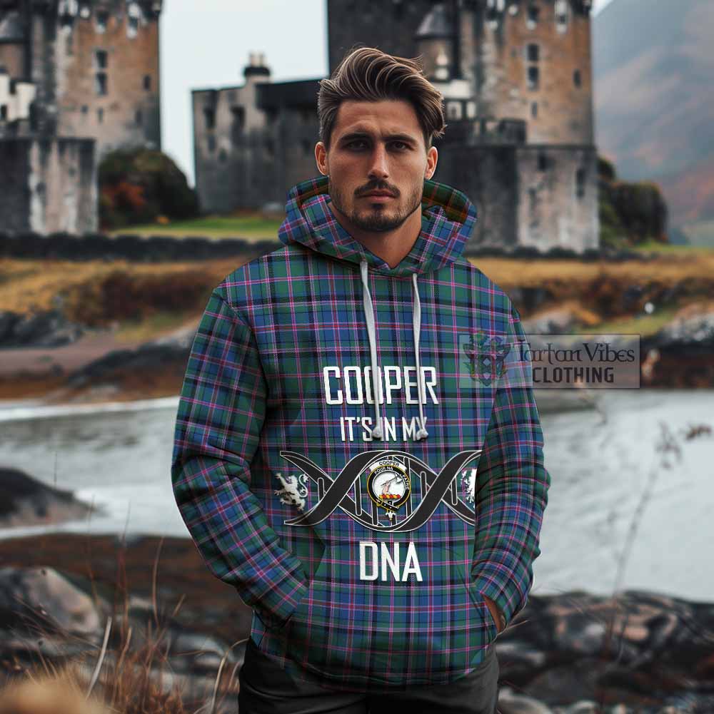 Tartan Vibes Clothing Cooper Tartan Cotton Hoodie with Family Crest DNA In Me Style