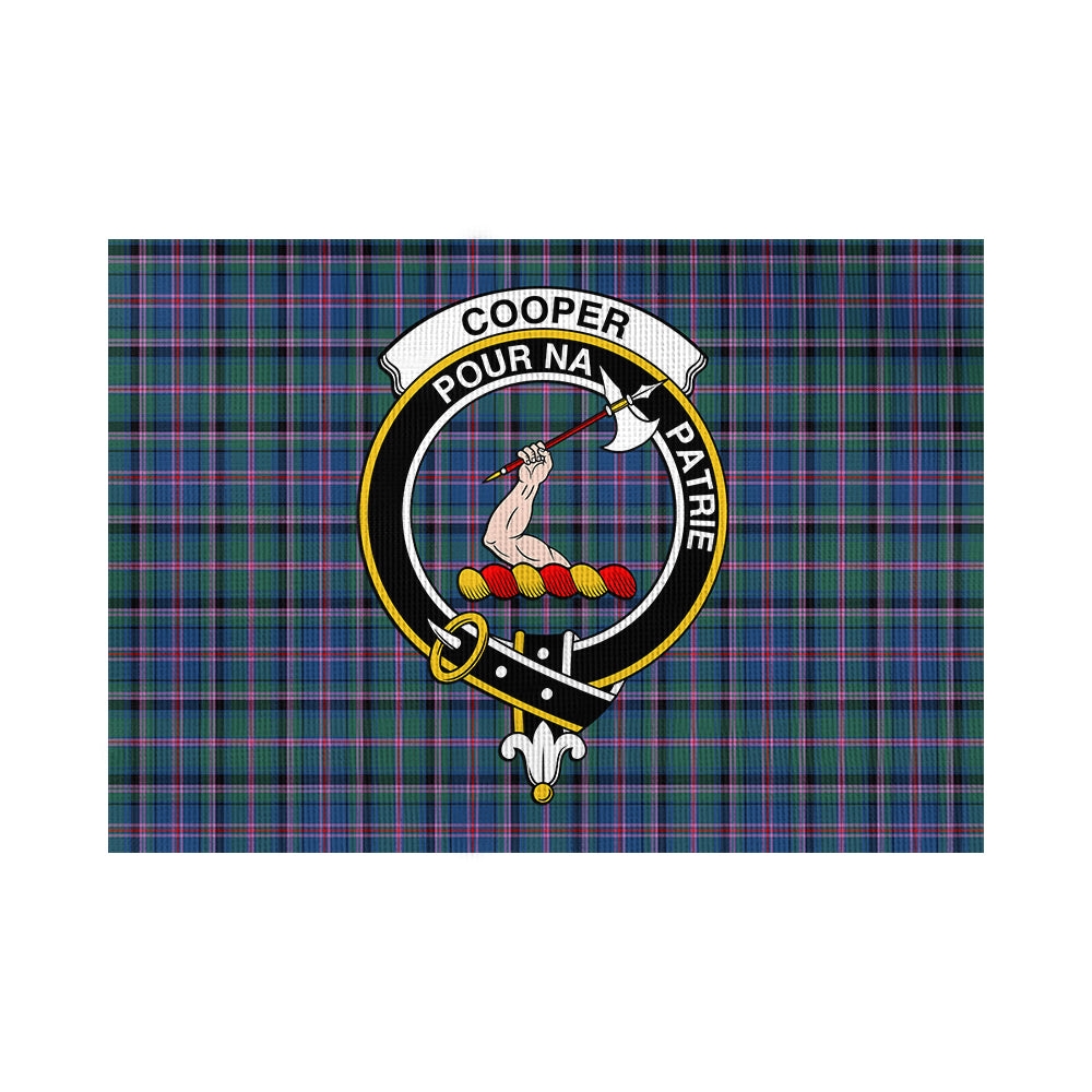 Cooper Tartan Flag with Family Crest - Tartan Vibes Clothing