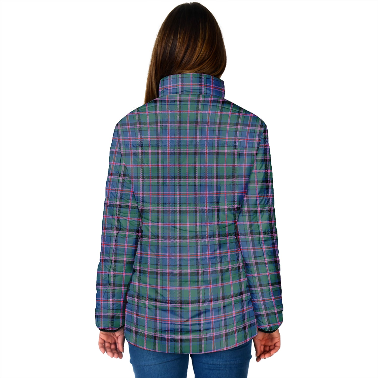 Cooper Tartan Padded Jacket with Family Crest - Tartan Vibes Clothing