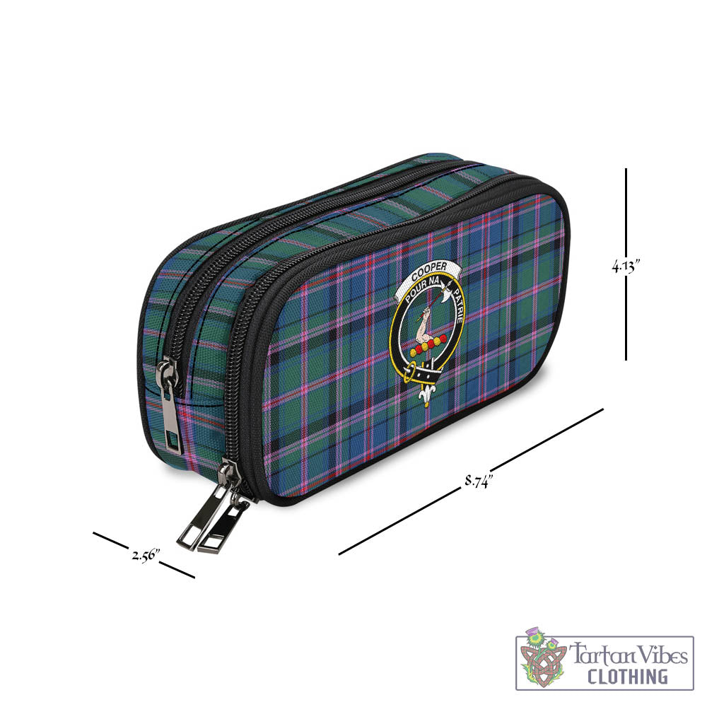 Tartan Vibes Clothing Cooper Tartan Pen and Pencil Case with Family Crest