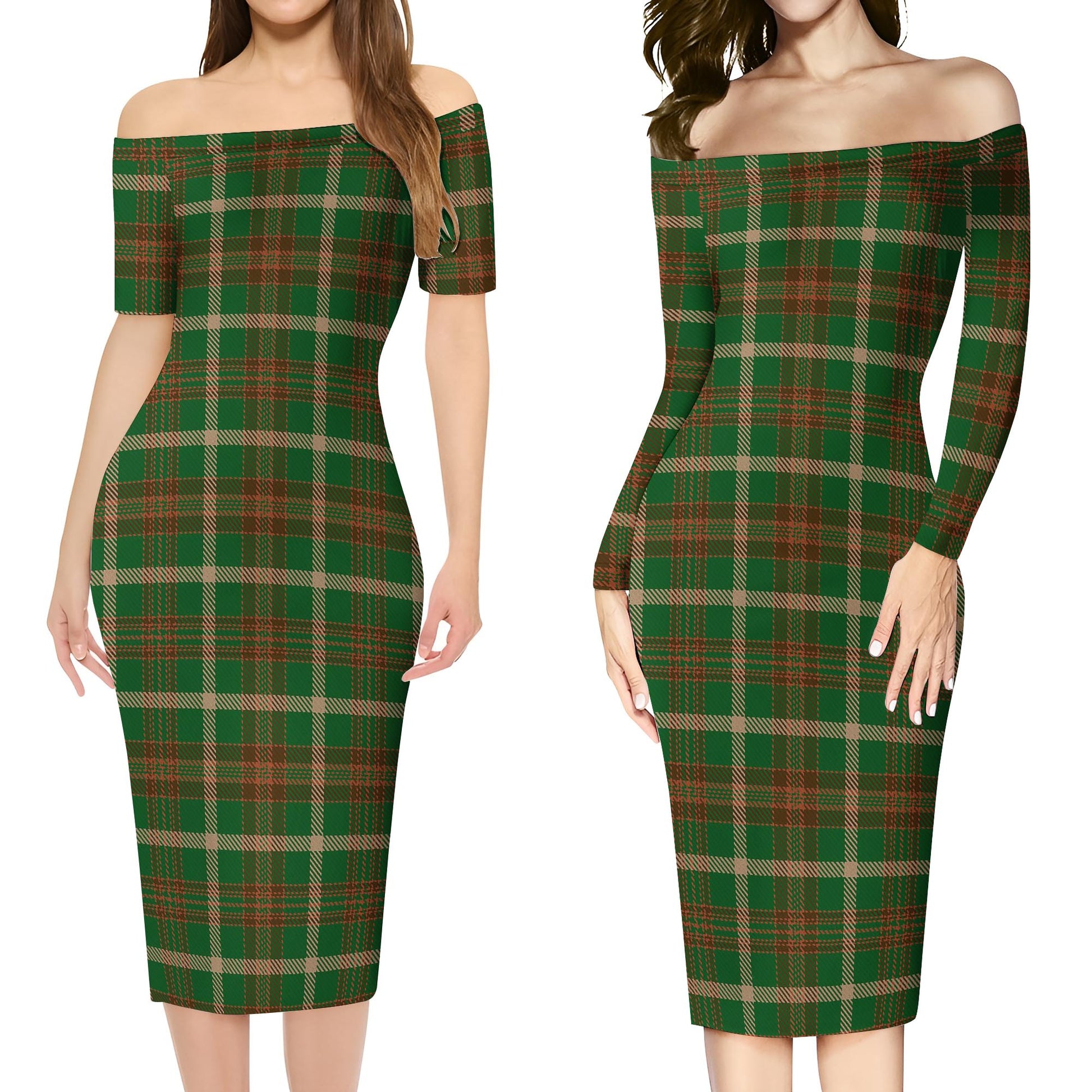 Copeland Tartan Off Shoulder Lady Dress Women's Dress - Tartanvibesclothing