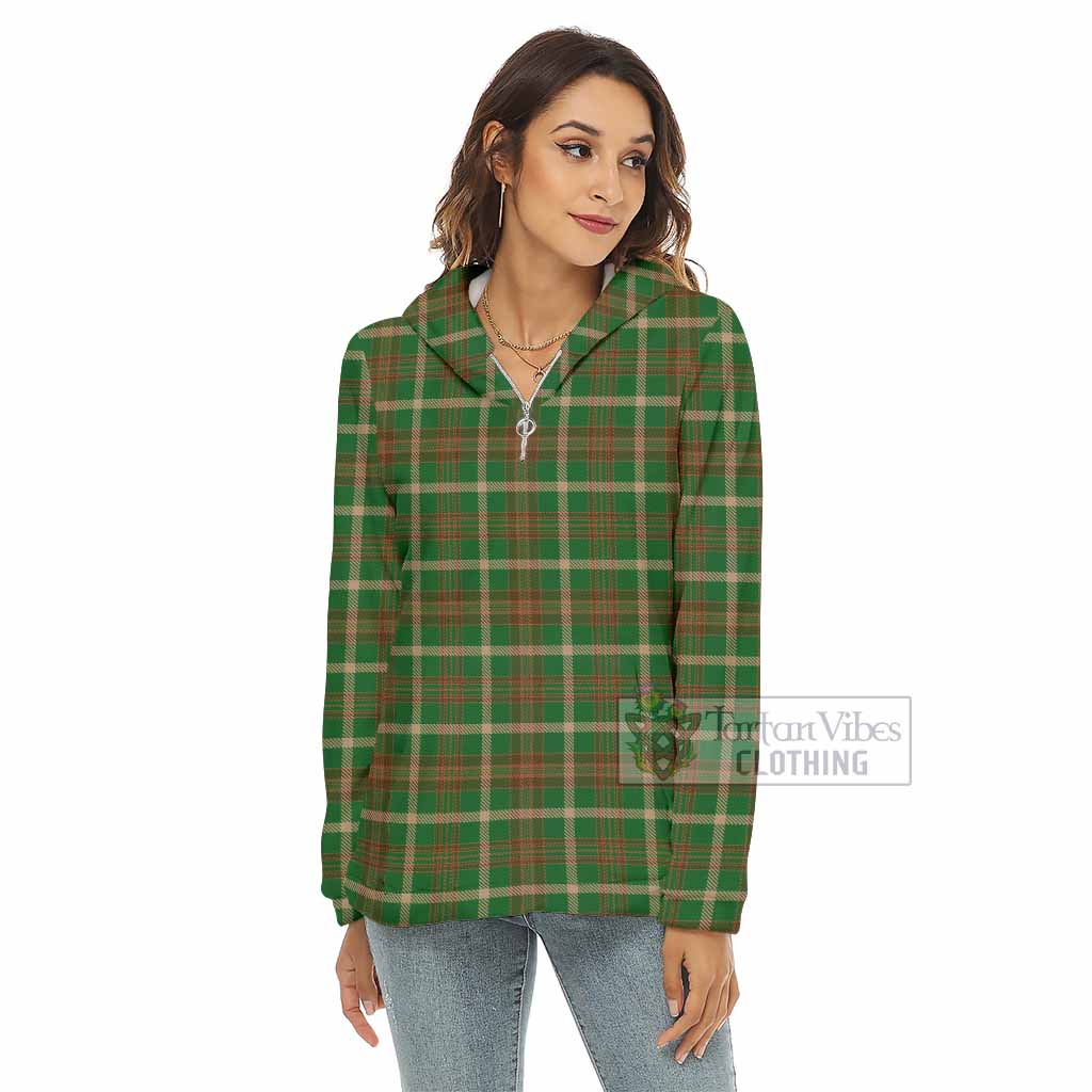Copeland Tartan Women's Borg Fleece Hoodie with Half Zip - Tartan Vibes Clothing