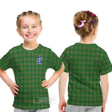 Coppinger Irish Clan Tartan Kid T-Shirt with Coat of Arms - Tartan Vibes Clothing