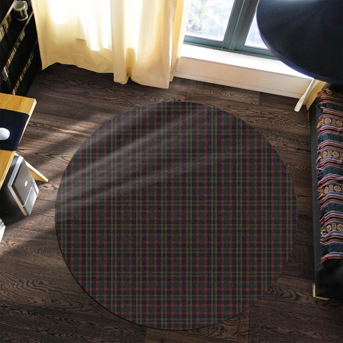 Cork County Ireland Tartan Round Rug Premium Round Rug - Tartan Vibes Clothing
