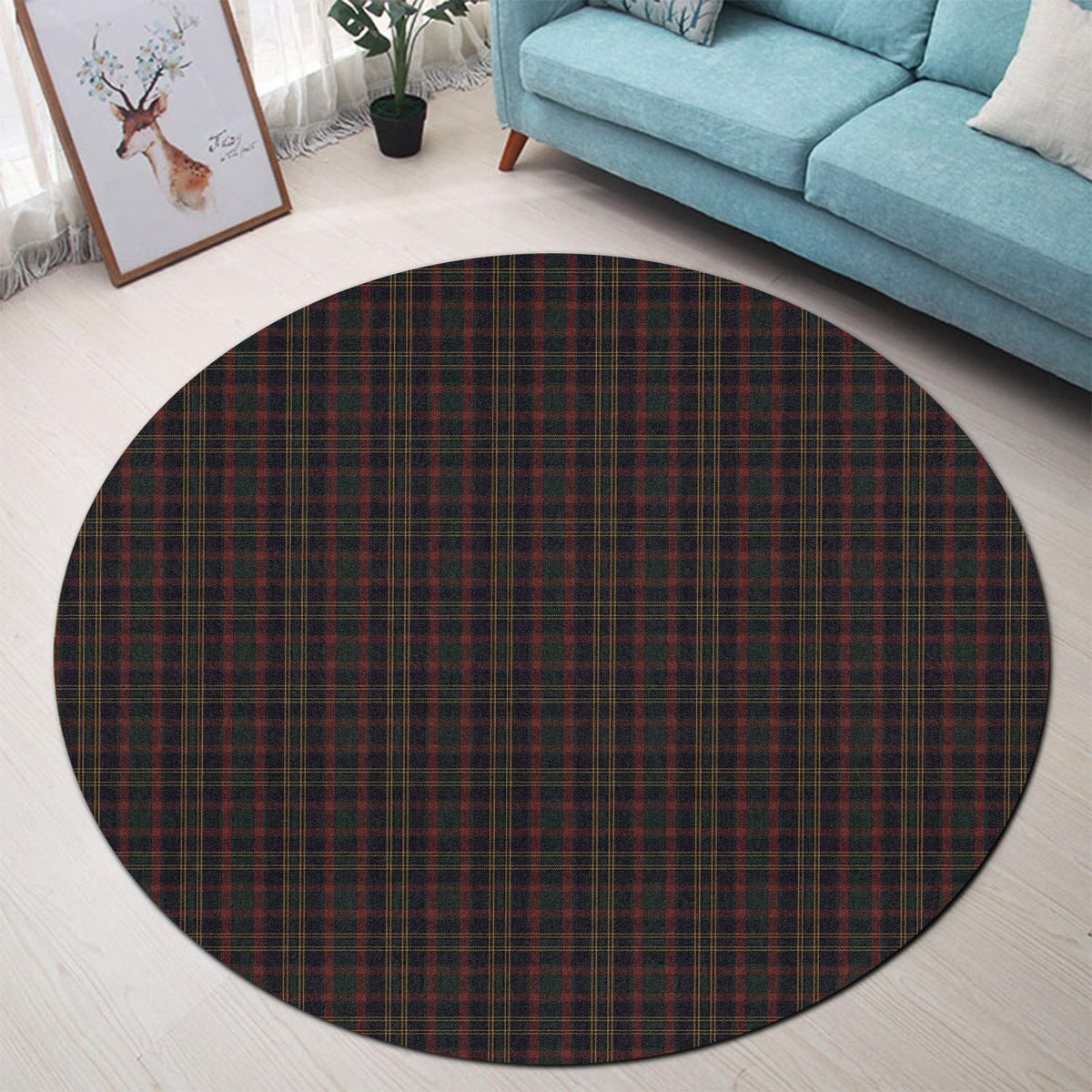 Cork County Ireland Tartan Round Rug - Tartan Vibes Clothing
