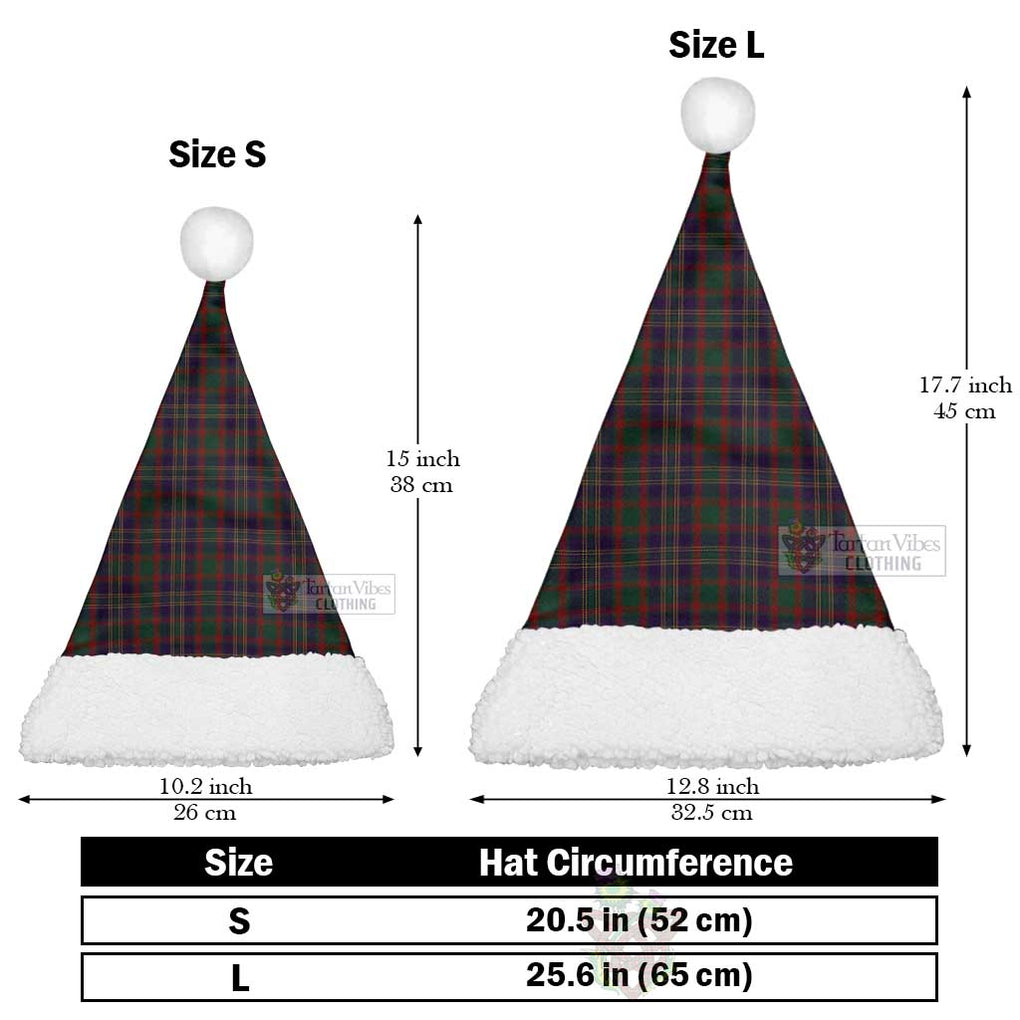 Cork County Ireland Tartan Christmas Santa Hats Christmas Hat L 25.6in (65cm) - Tartan Vibes Clothing