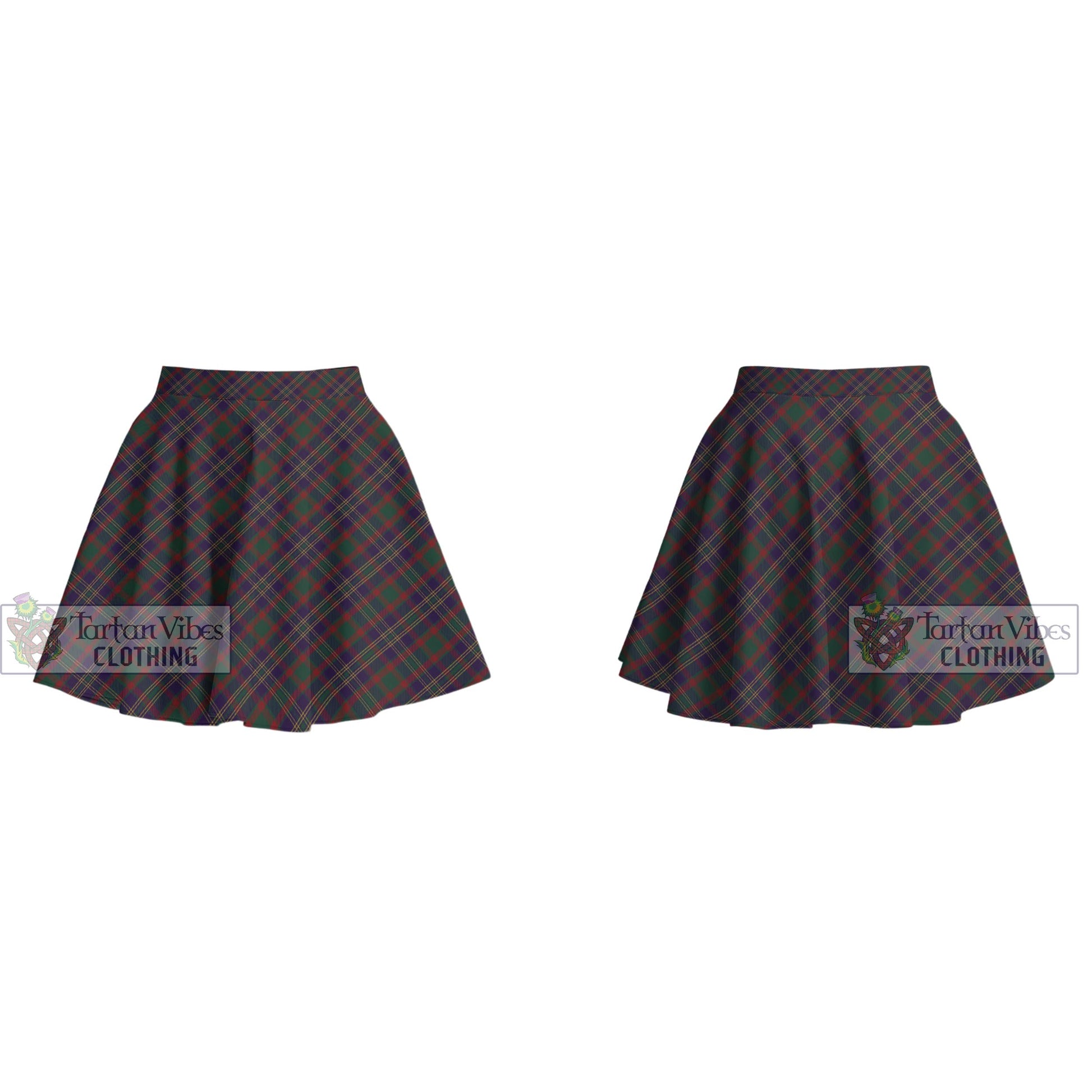 Tartan Vibes Clothing Cork County Ireland Tartan Women's Plated Mini Skirt