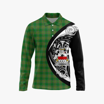 Cornyn Irish Clan Long Sleeve Polo Shirt Celtic Circle Style Unisex - Tartan Vibes Clothing