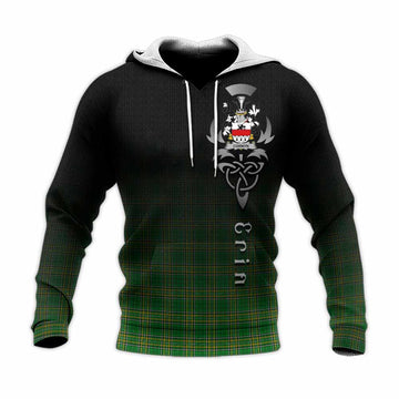 Cornyn Irish Clan Knitted Hoodie with Coat of Arms Erin Go Bragh Celtic Inspired Unisex Knitted Pullover Hoodie - Tartan Vibes Clothing