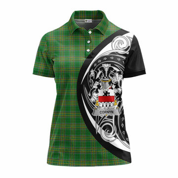 Cornyn Irish Clan Women's Polo Shirt Celtic Circle Style Women - Tartan Vibes Clothing