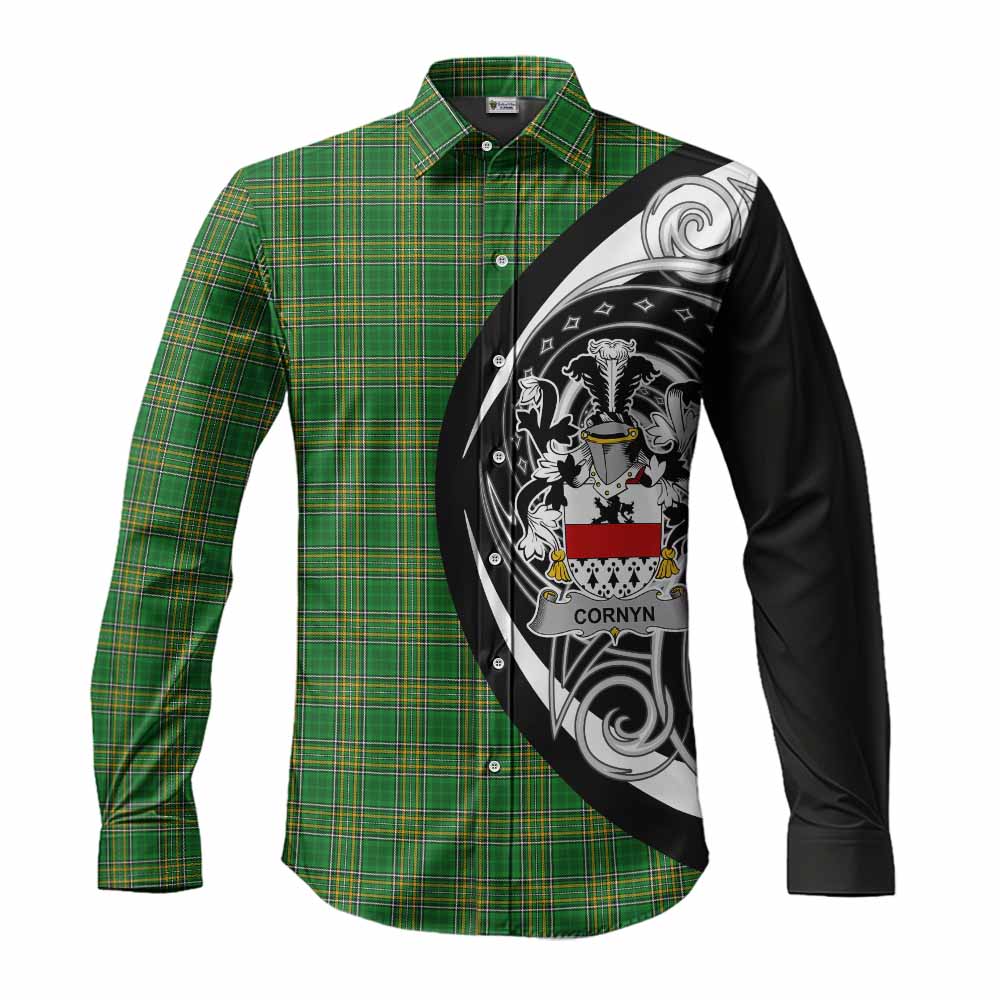 Cornyn Irish Clan Long Sleeve Button Shirt Celtic Circle Style Men's Shirt S - Tartan Vibes Clothing