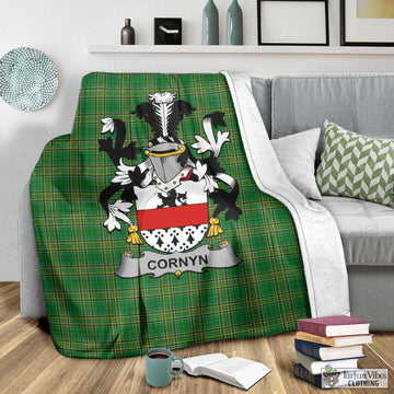 Cornyn Irish Clan Tartan Blanket with Coat of Arms - Tartan Vibes Clothing