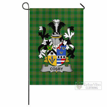 Cosby Irish Clan Tartan Flag with Coat of Arms