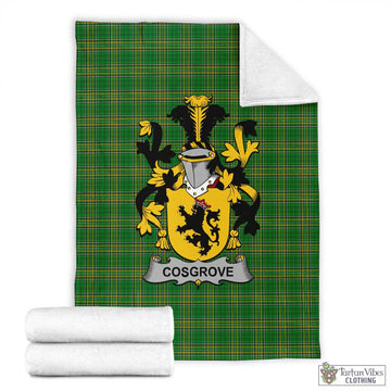 Cosgrove Irish Clan Tartan Blanket with Coat of Arms