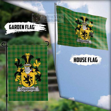 Cosgrove Irish Clan Tartan Flag with Coat of Arms