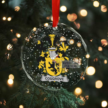 Cosgrove Irish Clan Christmas Glass Ornament with Coat of Arms