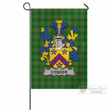 Cosker Irish Clan Tartan Flag with Coat of Arms