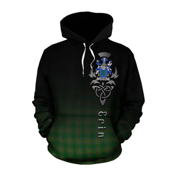 Cotter Irish Clan Cotton Hoodie with Coat of Arms Erin Go Bragh Celtic Inspired Pullover Hoodie XS - Tartan Vibes Clothing