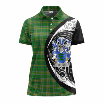 Cotter Irish Clan Women's Polo Shirt Celtic Circle Style Women - Tartan Vibes Clothing
