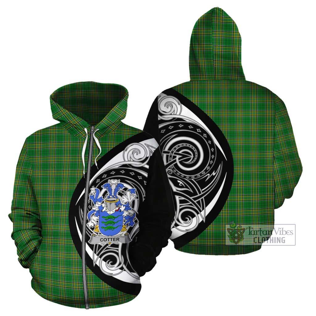 Cotter Irish Clan Cotton Hoodie Celtic Circle Style Zip Hoodie - Tartan Vibes Clothing