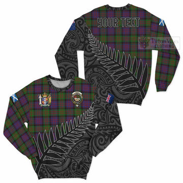 Coull Crest Tartan Sweatshirt with New Zealand Silver Fern Half Style Unisex - Tartan Vibes Clothing