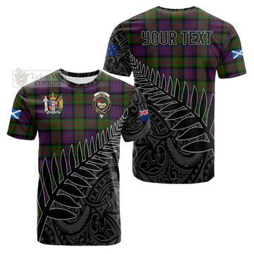 Coull Crest Tartan Cotton T-shirt with New Zealand Silver Fern Half Style Kid's Shirt - Tartan Vibes Clothing
