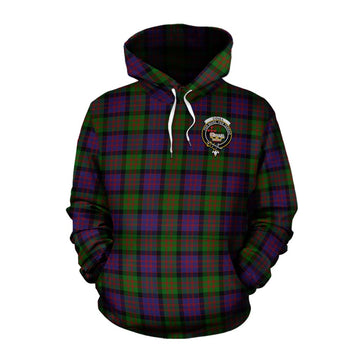 Coull Tartan Cotton Hoodie with Family Crest Celtic Skull Style Pullover Hoodie XS - Tartan Vibes Clothing