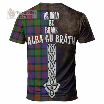 Coull Tartan Family Crest T-Shirt Alba Gu Brath Be Brave Lion Ancient Style - Tartan Vibes Clothing