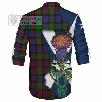 Coull Tartan Family Crest Ghillie Kilt Shirt Scottish Thistle Celtic Inspired - Tartan Vibes Clothing
